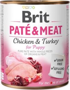 Brit Brit Pate & Meat Dog Puppy puszka 800g