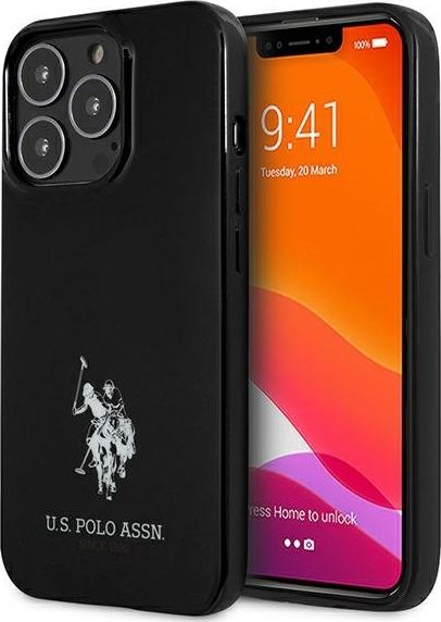 U.S. Polo Assn US Polo USHCP13XUMHK iPhone 13 Pro Max 6,7" czarny/black hardcase Horses Logo