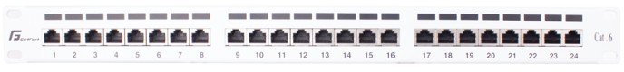 Patch Panel Ftp Cat.6 24 Porty Szary Pgf-6Ftp24-B6-G Getfort