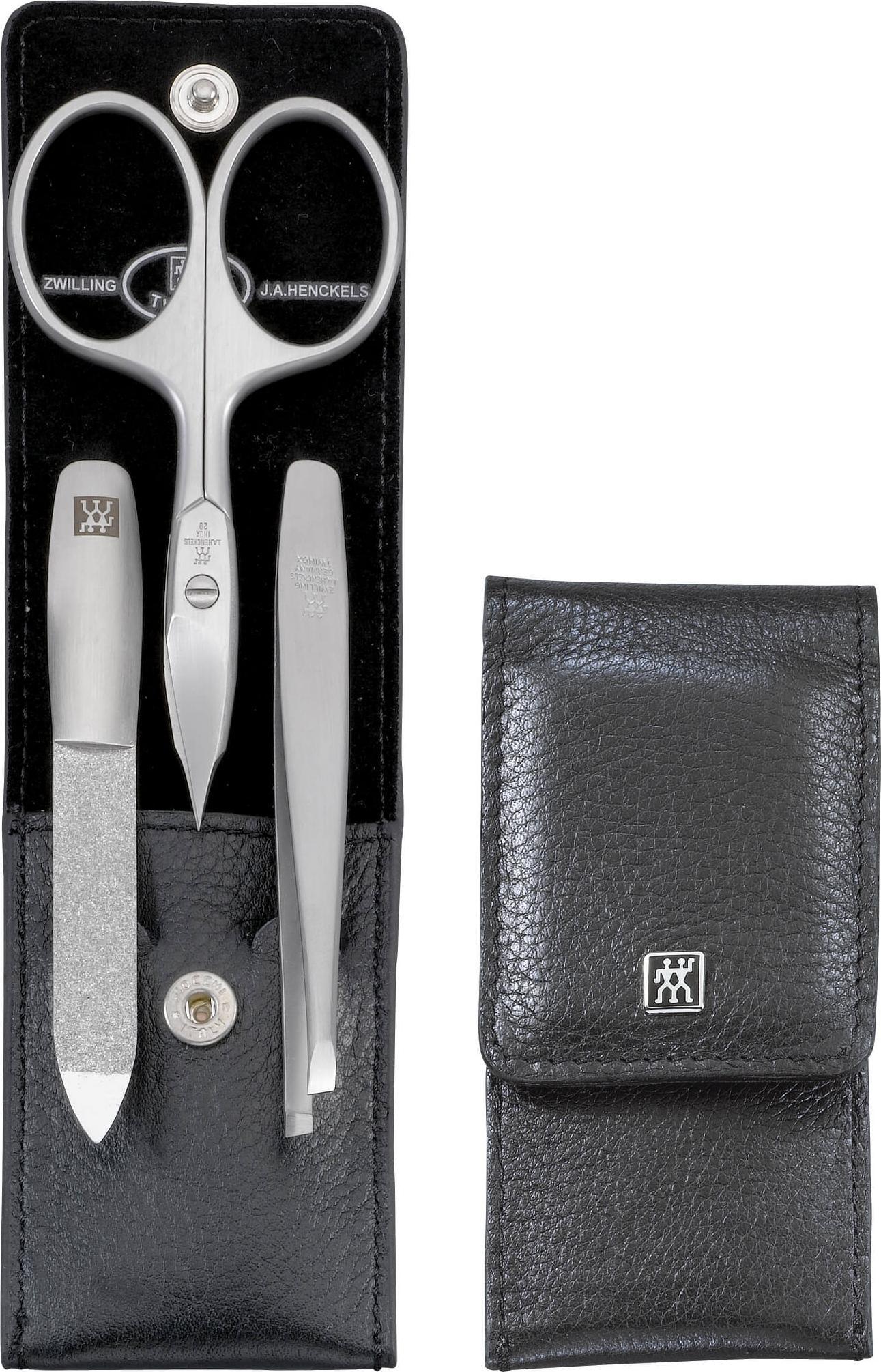 Zwilling Zestaw do manicure Zwilling Twinox czarne, skórzane etui, 3 elementy