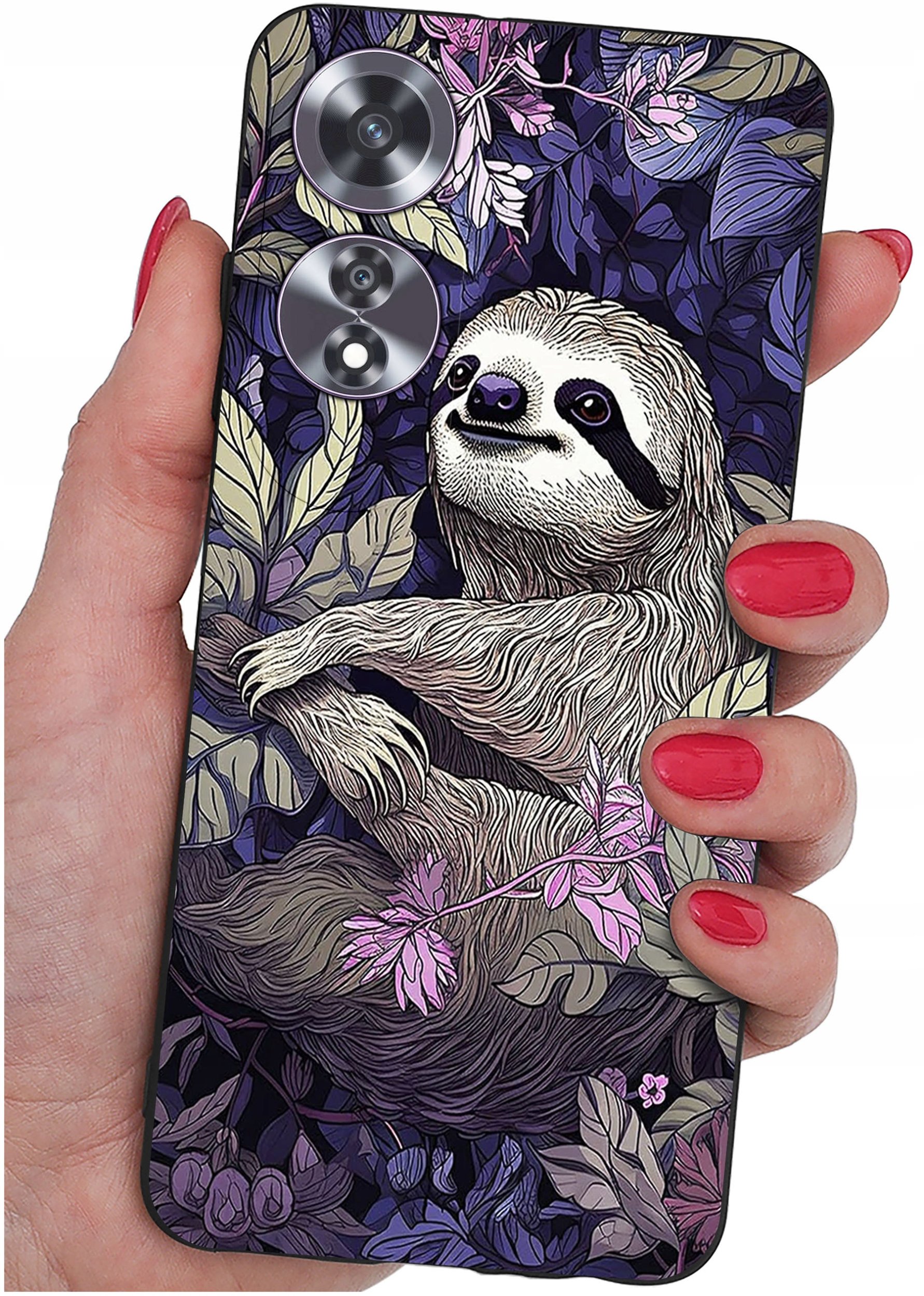 krainaGSM Etui do Oppo A60 4G wzory | SILIKONOWE MATT CASE + SZKŁO 9H