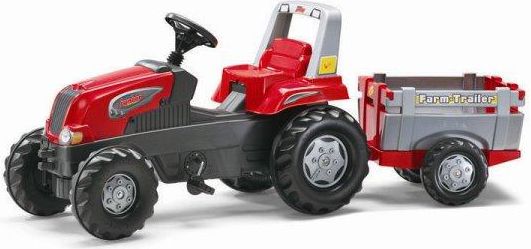 Rolly Toys Traktor Junior czerwony z przyczepą 800261 (5800261)