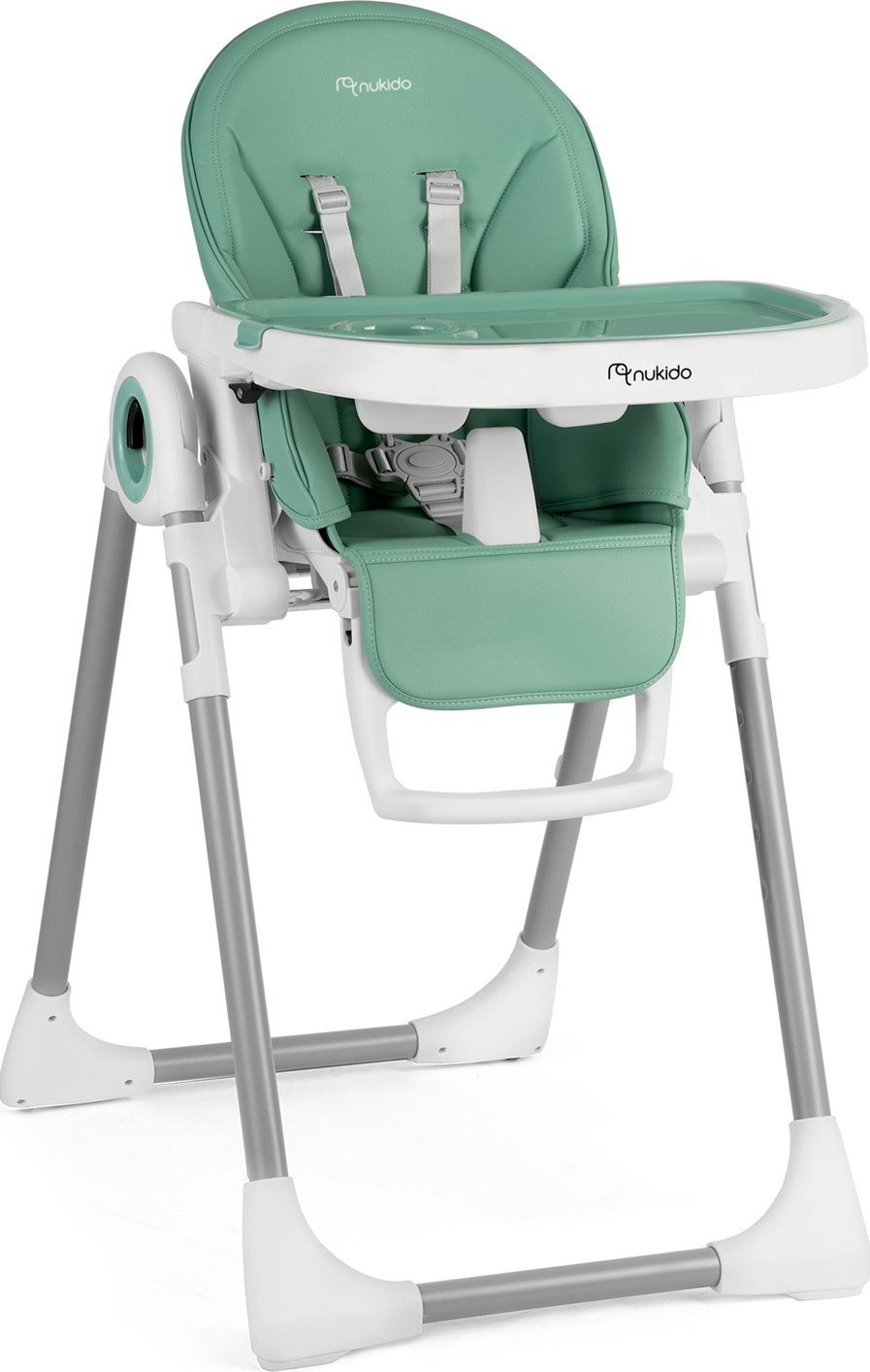 Nukido Krzesełko do karmienia ze stolikiem, leżaczek Belo zielone