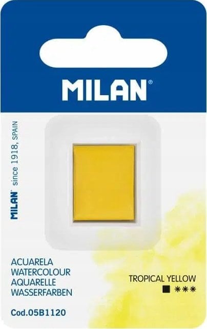 Teka Farba akwarelowa w kostce tropikalny żółty MILAN