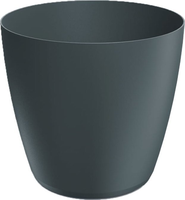 Doniczka plastikowa czarna matowa 23,8x21,5 cm gładka osłonka Mate