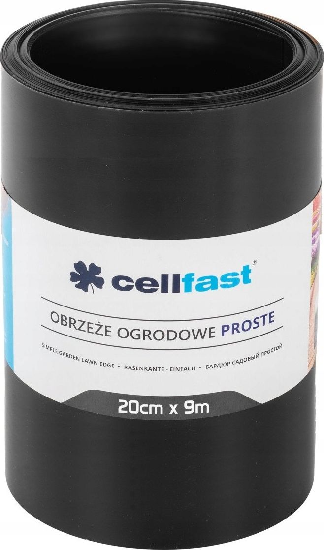 Cellfast Obrzeże Ogrodowe Proste Czarne 20cm x 9m