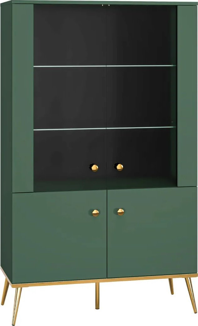 ML Meble Witryna niska GRIN zielona ML MEBLE