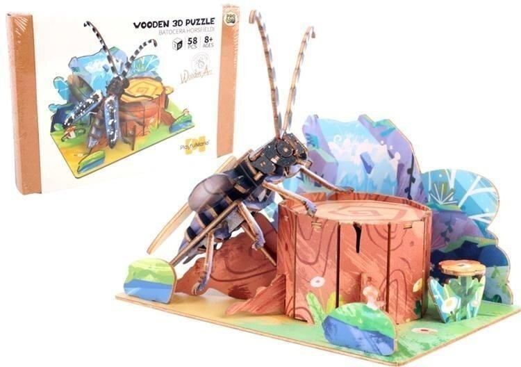 Puzzle 3D drewniane chrząszcz w lesie