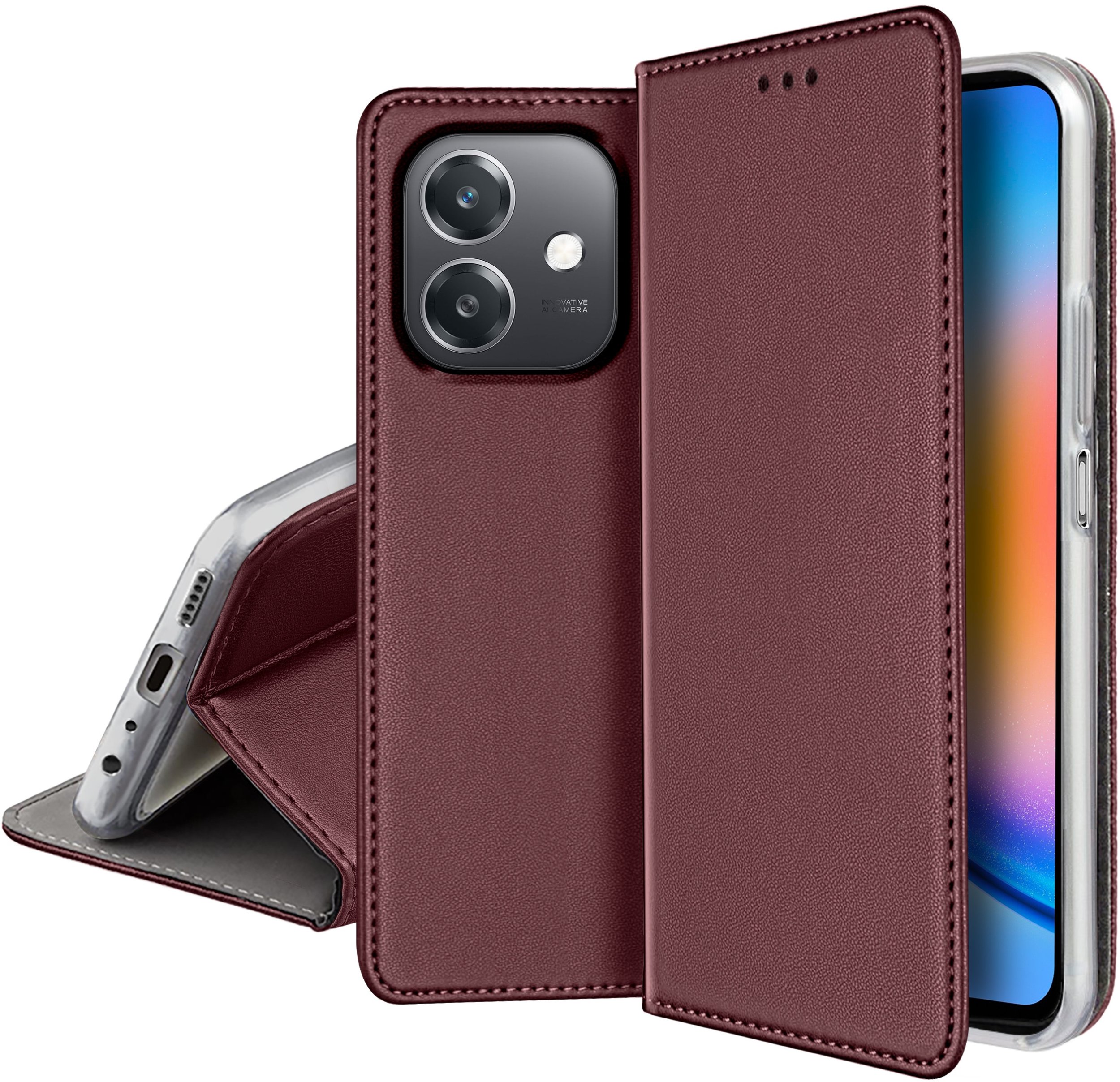 ETUI SKÓRZANE do OPPO A40 | A40M MAGNETYCZNE BOOK CASE TOKRA SZKŁO 9H