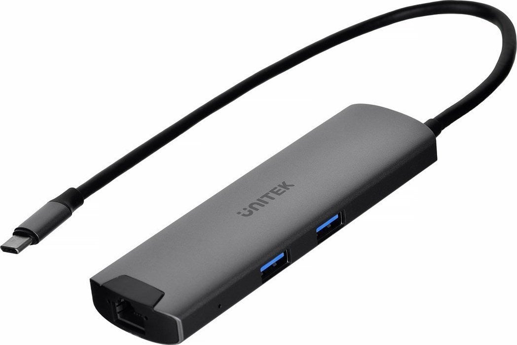HUB USB Unitek Unitek Aktywny Hub USB-C 5Gbps, HDMI RJ-45 PD 100W