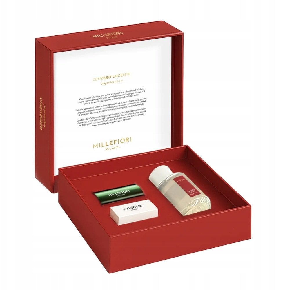 Millefiori Milano Fragrance Diffuser and Car Air Freshener Zenzero Lucente 100 ml