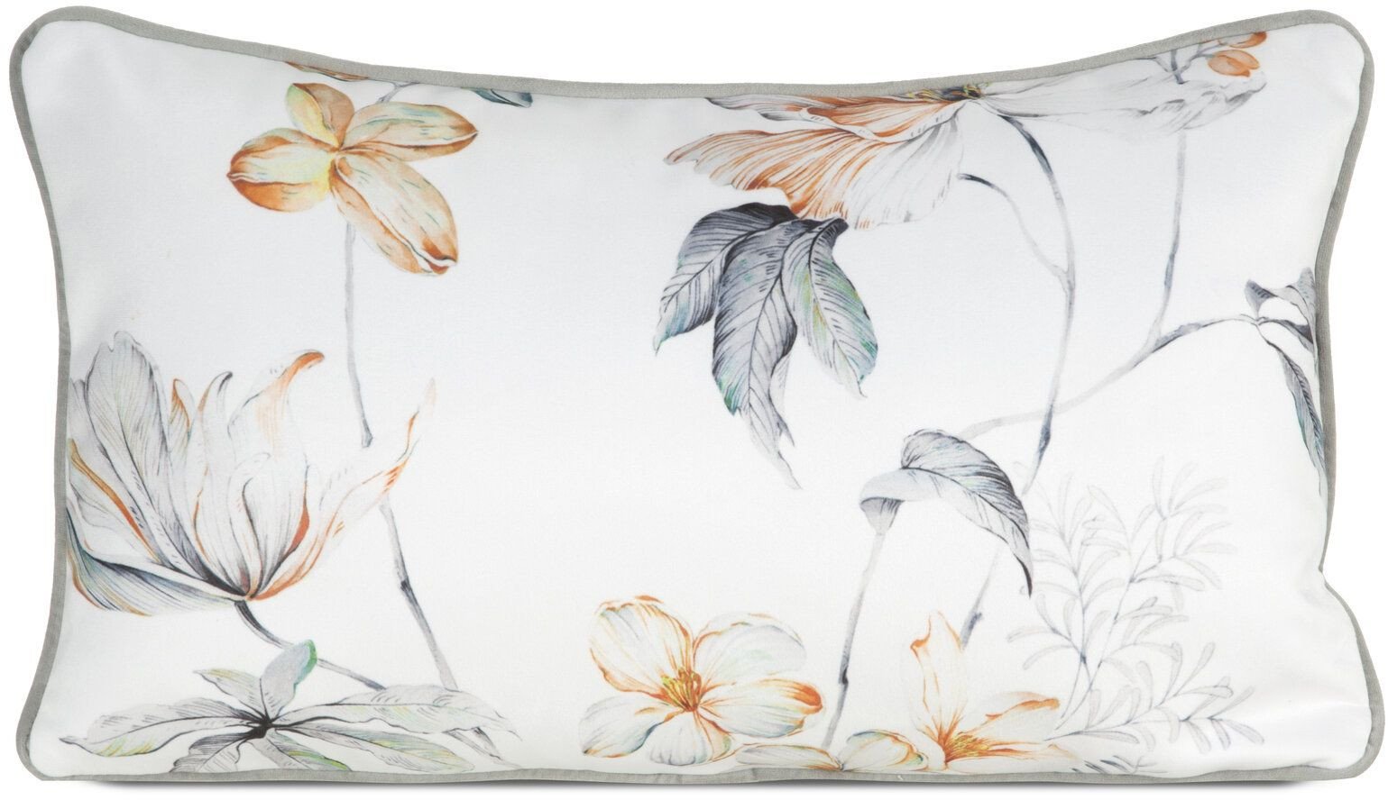 Poszewka Amelia 4530 cm biała welwet z wypełnieniem