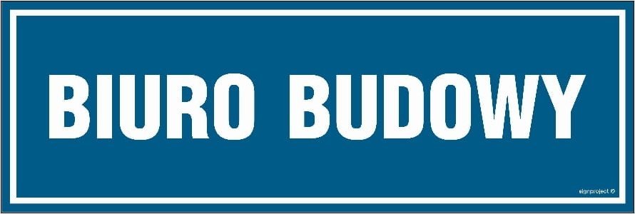 Mój dom Biuro Budowy Tabliczka Informacyjna Z Przylepcami 300 X 100, Pn Płyta 1Mm Libres Polska Sp Pa115_300X100_Pn 5904937438873