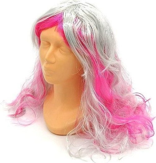 Peruka siwa z pasemkami