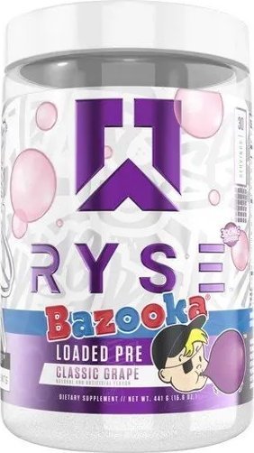 RYSE - Przedtreningówka, Loaded Pre V2, Bazooka Classic Grape, Proszek 450g