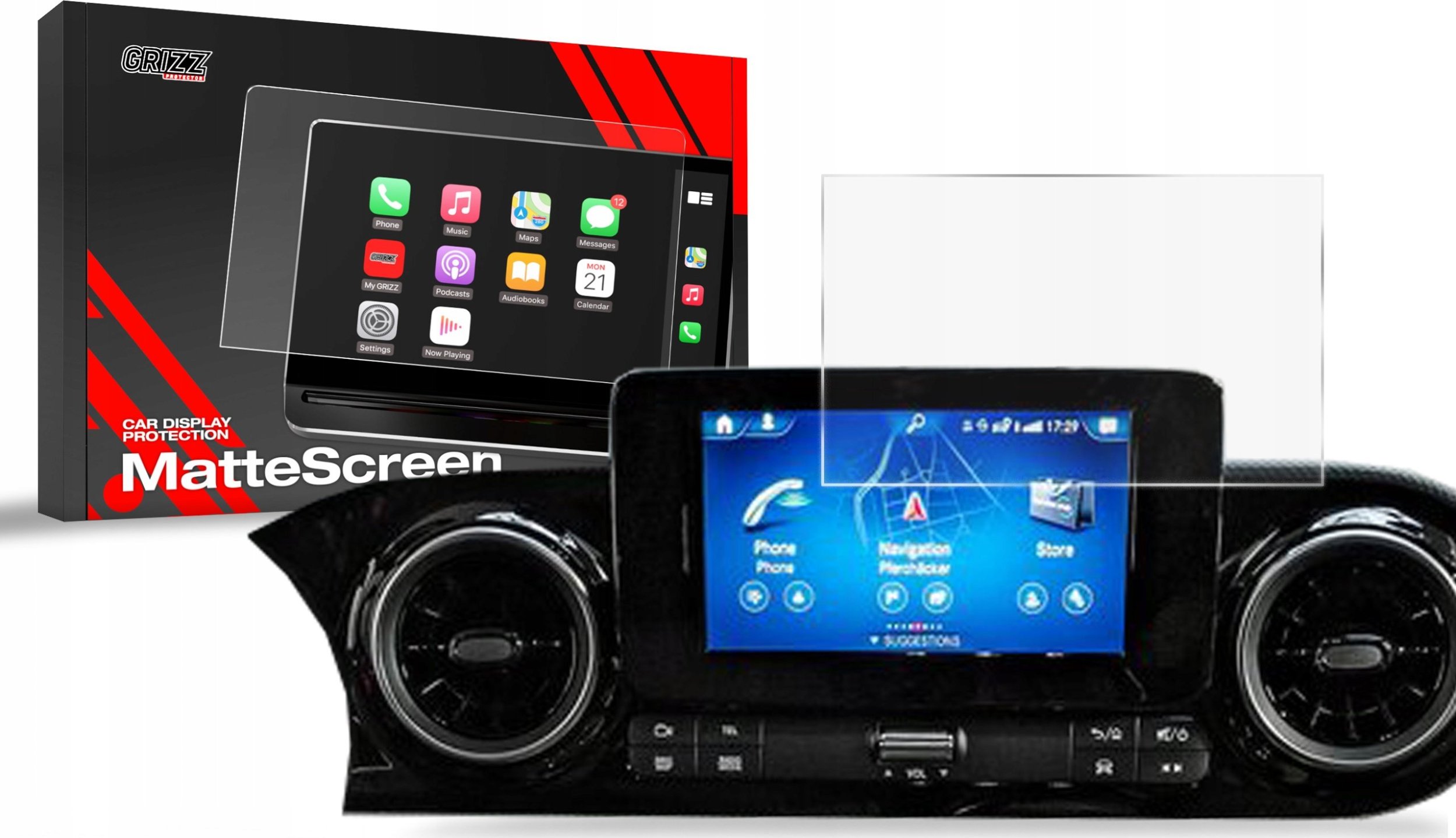GrizzGlass Folia matowa GrizzGlass CarDisplay Protection do Mercedes T Klasa 2022-2024