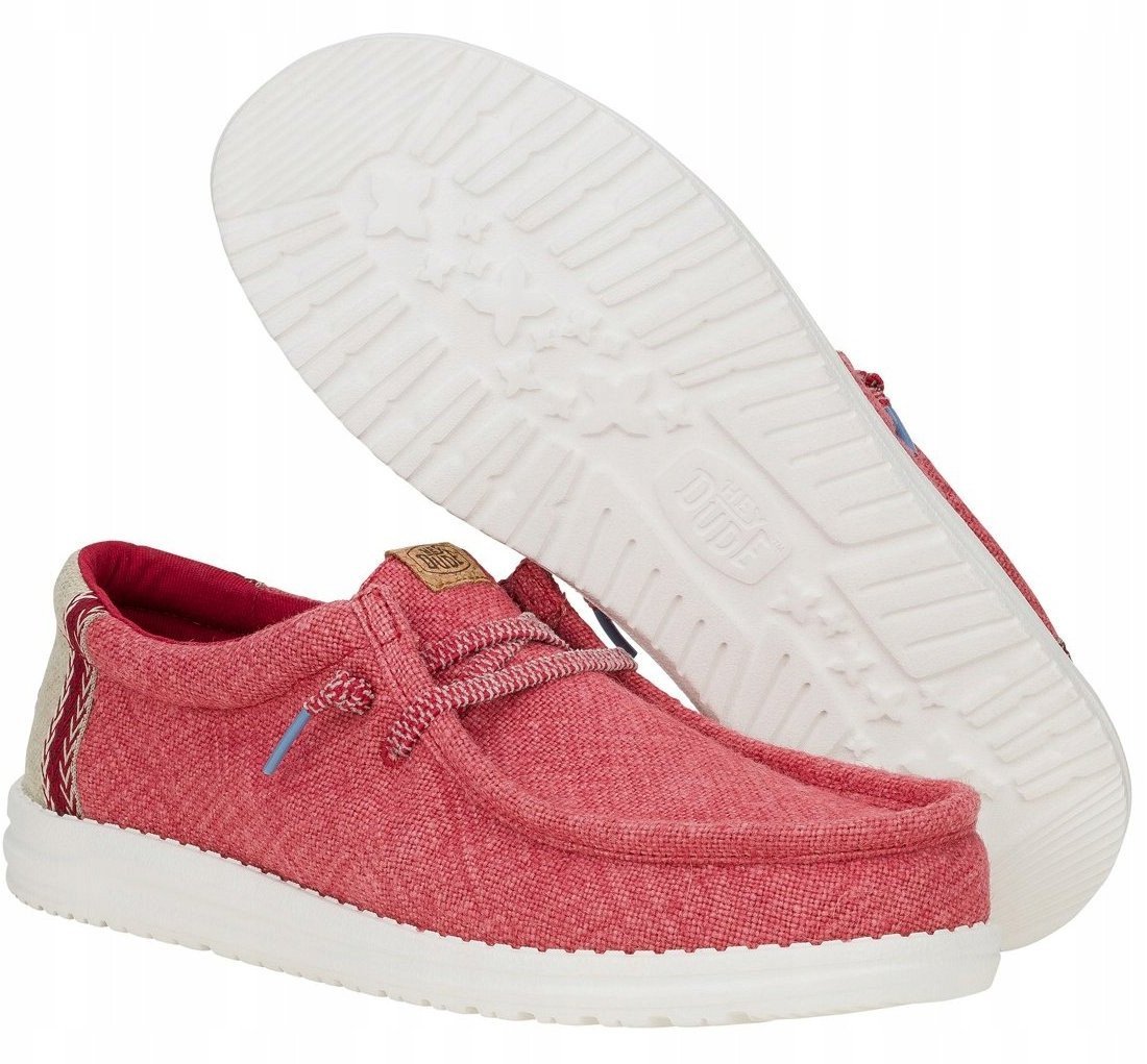 Hey Dude Wally Jute 43085-79B Czerwone 46
