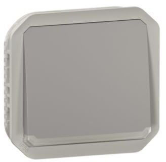 NOWE PLEXO 55 Przycisk jednobiegunowy z podświetleniem mechanizm 10A - 250V AC szary 069542L