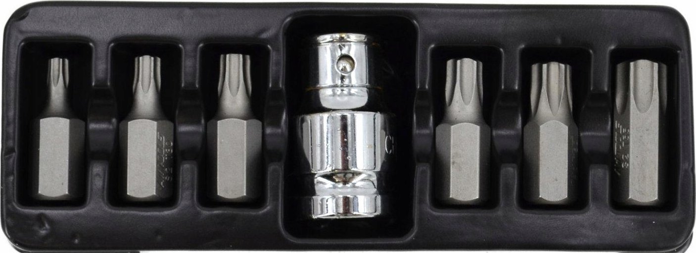 AWTools AWTOOLS KOŃCÓWKI TORX 7elem. T25 - T55 + ADAPTER BL AW35110BL