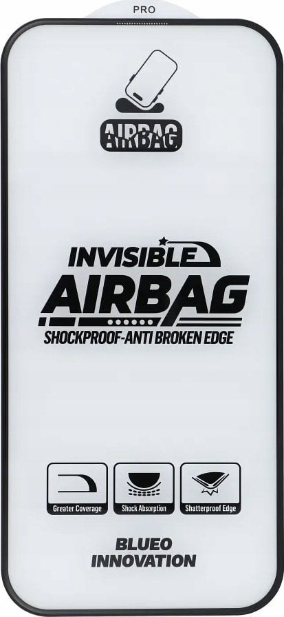 Blueo Szkło Hartowane 5D Mr. Monkey Glass - Apple iPhone 16 Pro czarny (Airbag Anti-broken)