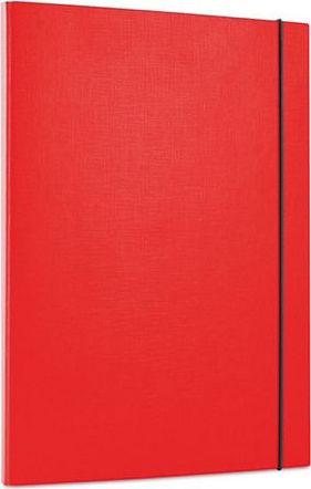 Staples Teczka skrzydłowa zamykana gumką office products czerwona