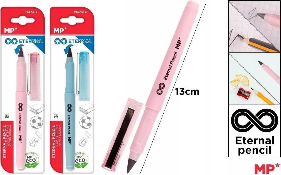 Ołówek wieczny ze skuwką różowy