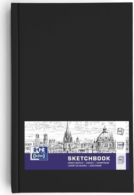 Oxford Szkicownik SKETCHBOOK szyty A5 96k 100g czarny 400152622 OXFORD