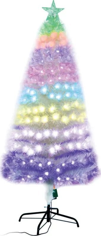 Dekoracja świąteczna Aigostar Niskonapięciowa choinka światłowodowa wysokość 180 cm, RGBY Niskonapięciowe drzewko światłowodowe, wysokość 180 cm, RGB