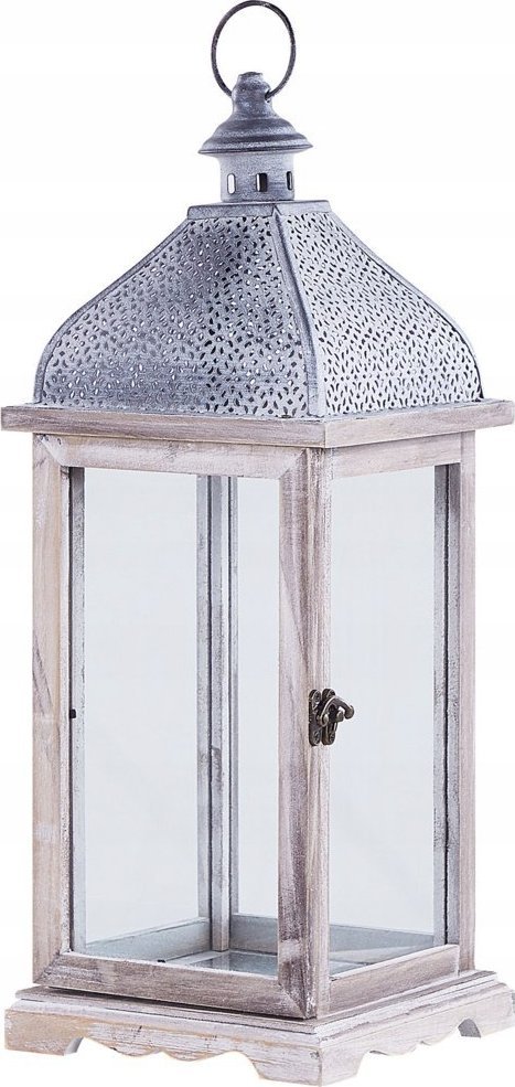 Beliani Lampion metalowy 47 cm biały SAMAR!