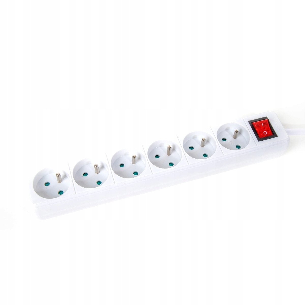 OMEGA EXTENSION CORD LISTWA ZASILAJĄCA 5,0M 16A 6 SOCKET TYPE E FRENCH WHITE [46085]