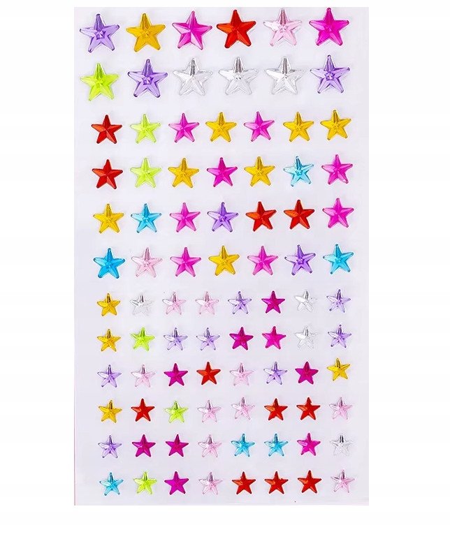Diamenciki diamenty naklejki na twarz kryształki 3D gwiazdki stars