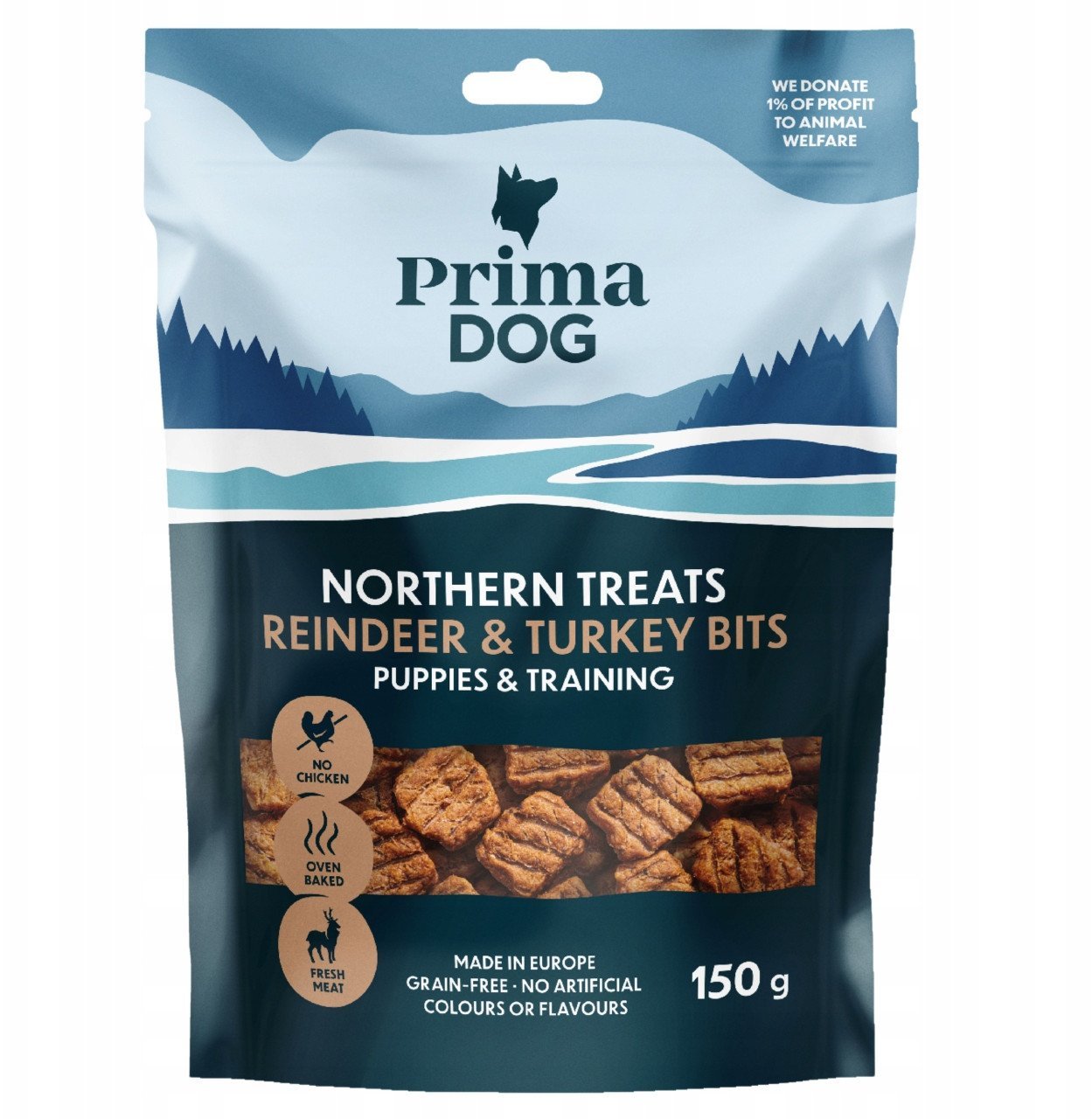 PRIMADOG TREATS REINDTURK PUPPTRAIN 150G