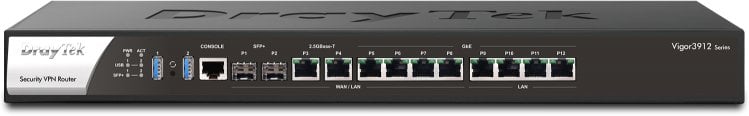 DRAYTEK Router Vigor 3912S 2x 10G/1G SFP+ 2x 2.5G/1G/100M/10M 4x 1G/100M/10M Ethernet