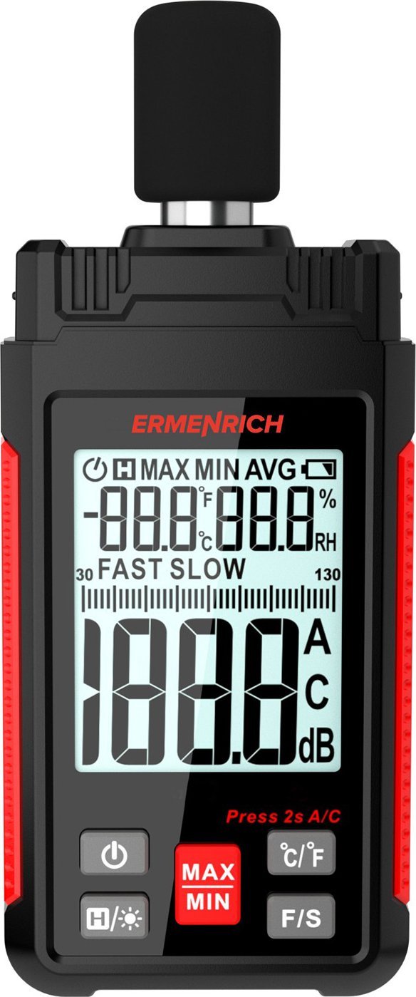 Dalmierz Ermenrich Cyfrowy miernik poziomu dźwięku Ermenrich Seek DS20