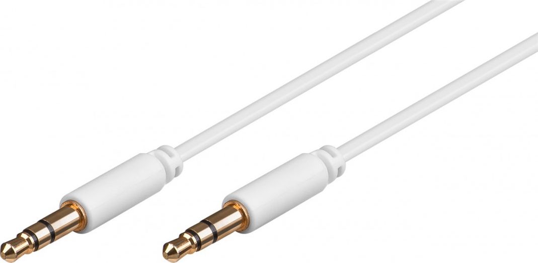 Kabel Goobay Jack 3.5mm - Jack 3.5mm 1.5m biały (69112)