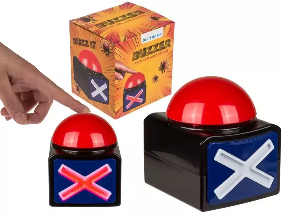 Przycisk Brzęczyk - Buzzer z Czerwonym Światłem i Dźwiękiem