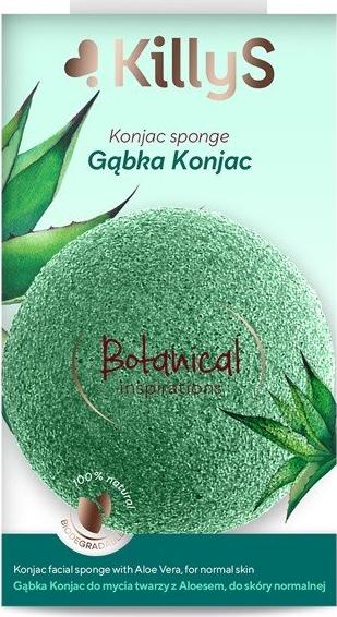 Killy`s KILLYS_Botanical Inspirations gąbka konjac do mycia twarzy z aloesem do skóry normalnej