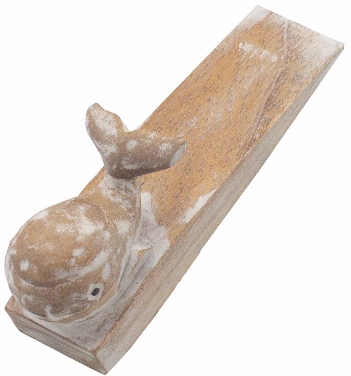 Drewniany Ogranicznik do Drzwi - Wieloryb