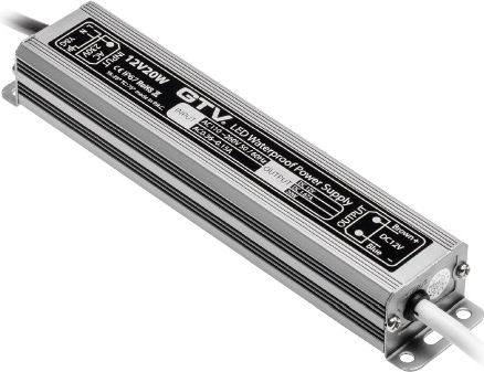GTV Zasilacz LED wodoodporny 20W IP67 DC 12V (LD-WZA20W-NW)