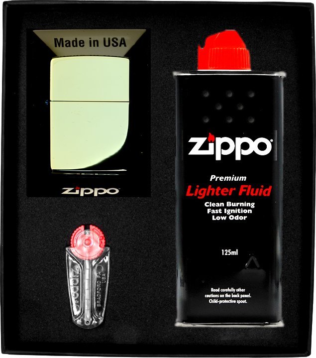 Zestaw ZIPPO Zapalniczka TEAL HIGH POLISH Prezentowy No1