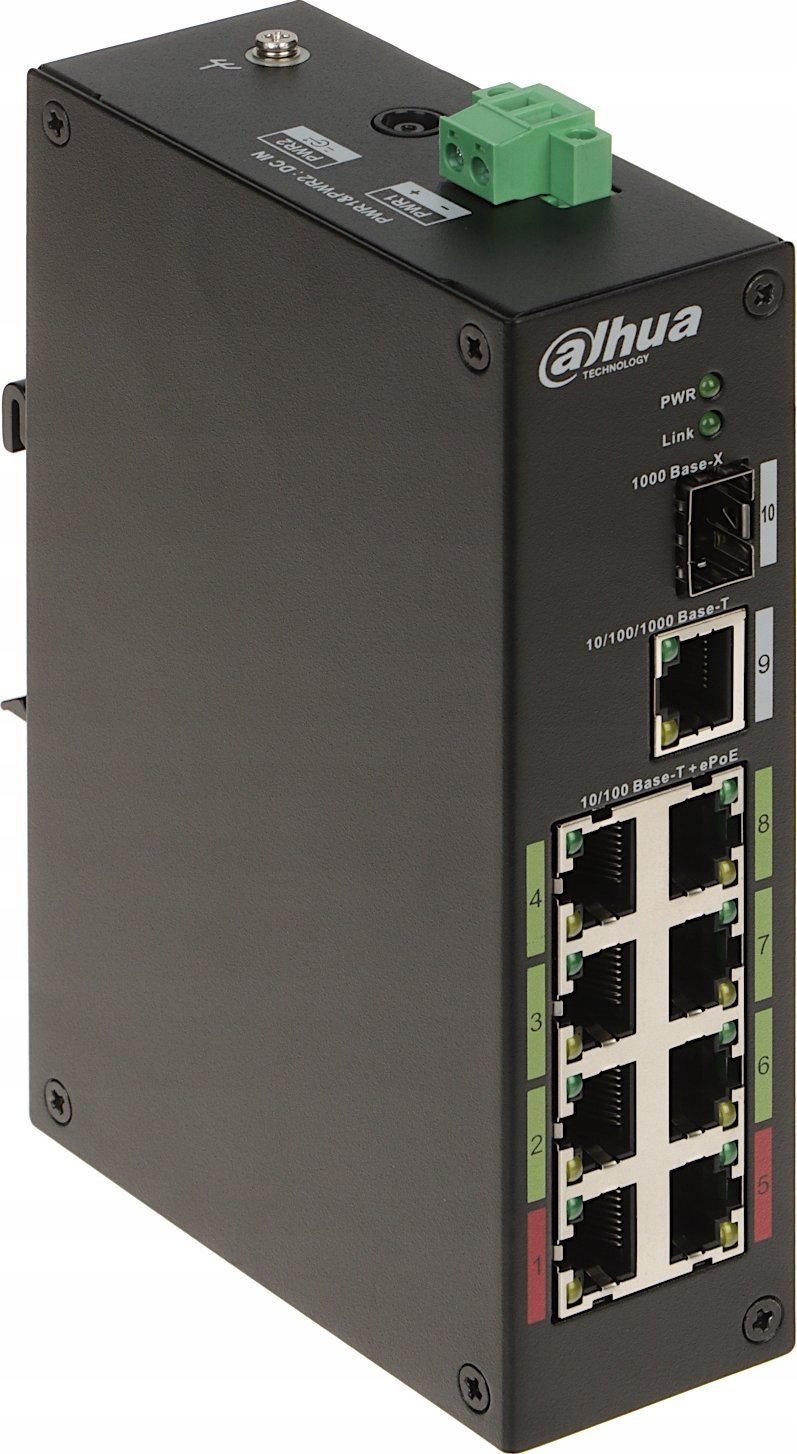Switch Dahua Technology SWITCH PRZEMYSŁOWY POE/EPOE LR2110-8ET-120-V2 8-PORTOWY SFP DAHUA