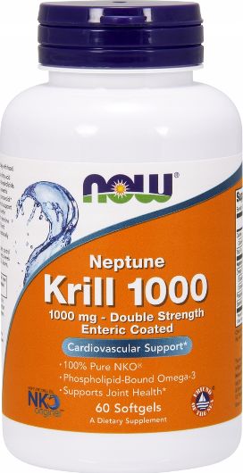 NOW Foods NOW Foods - Olej z Kryla, 1000mg, 60 kapsułek miękkich