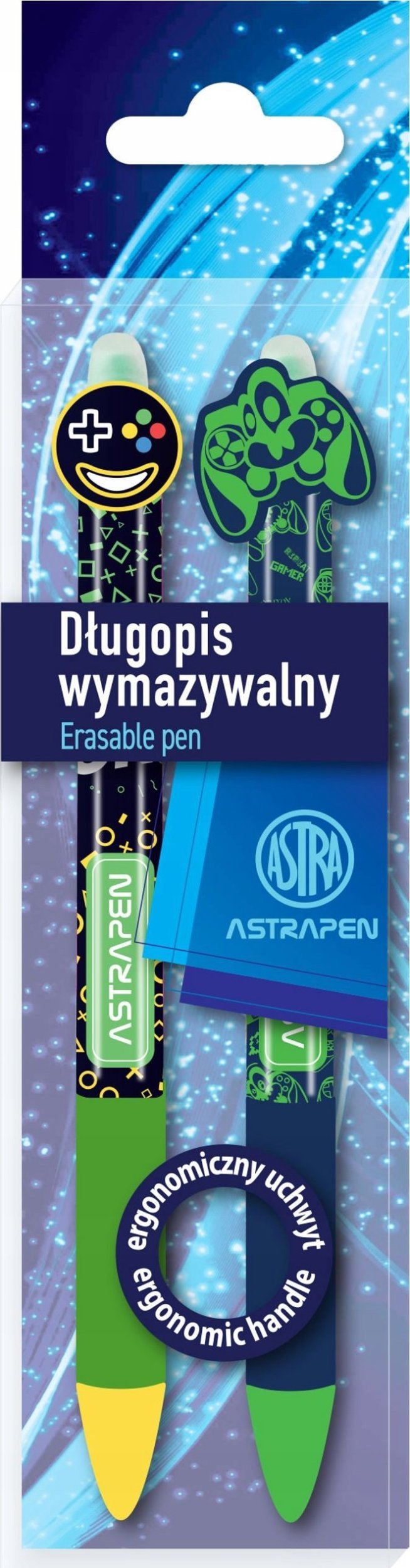 Astra Długopsi wymazywalny Oops! Gamer 2szt ASTRA