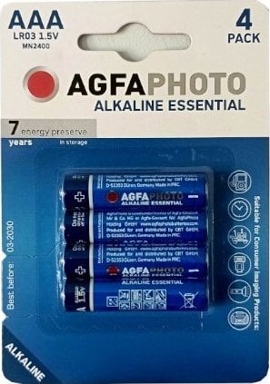 Agfa Bateria AgfaPhoto Alkaline Essential LR03 AAA bl./4szt
