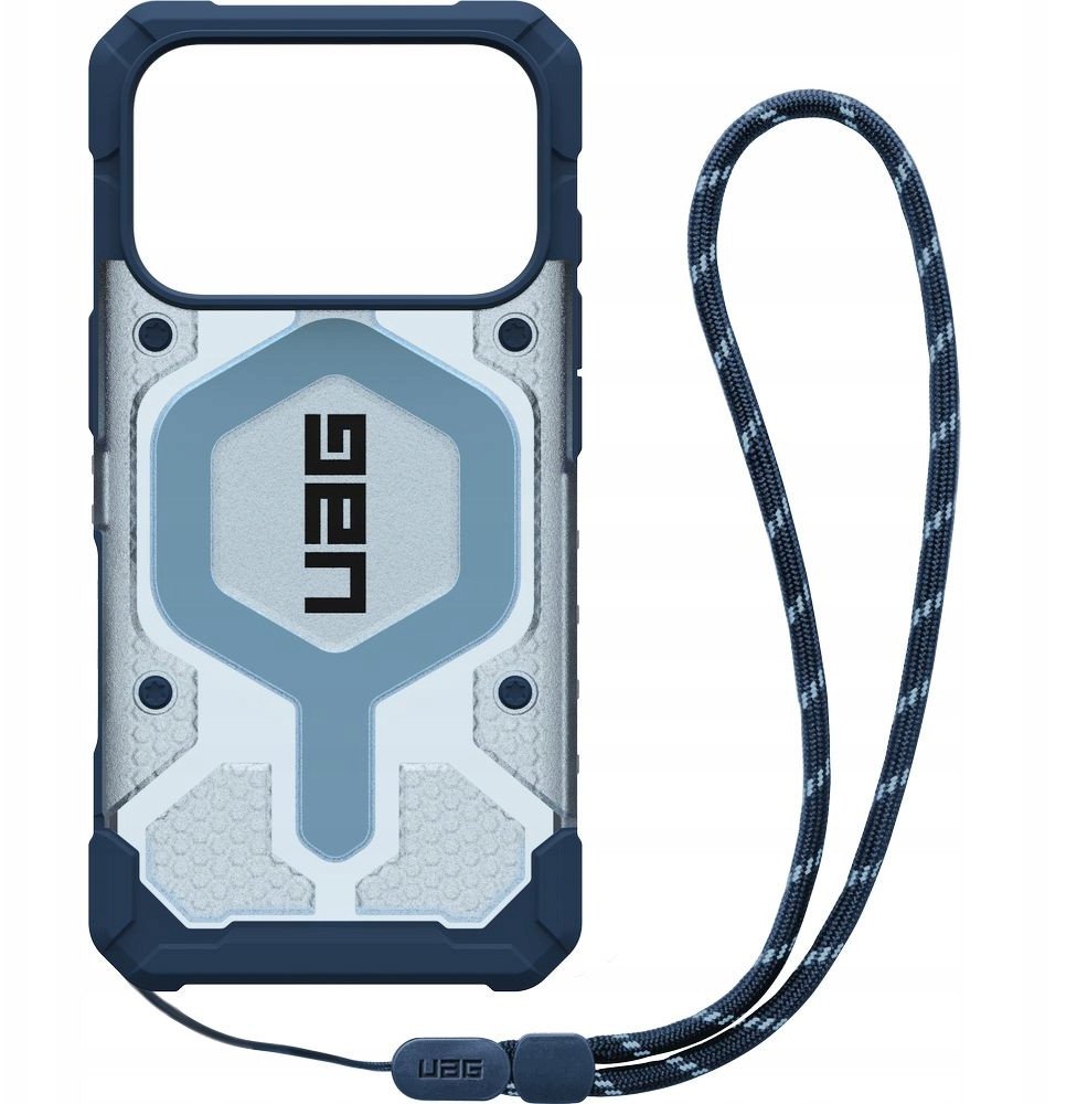 UAG Pathfinder Clear MagSafe Bundle - etui do iPhone 17 Pro kompatybilne z MagSafe oraz smycz na nadgarstek (blues)