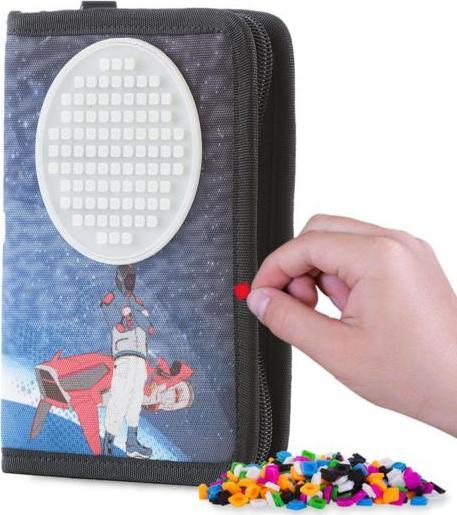 Piórnik PIXIE Piórnik Szkolny na Suwak, PIXIE CREW, Kosmos, Panel Świecący w Ciemności