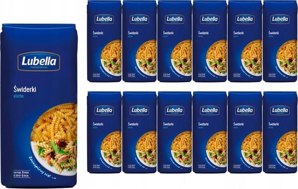 Lubella Lubella Makaron świderki 400 g x 12 sztuk