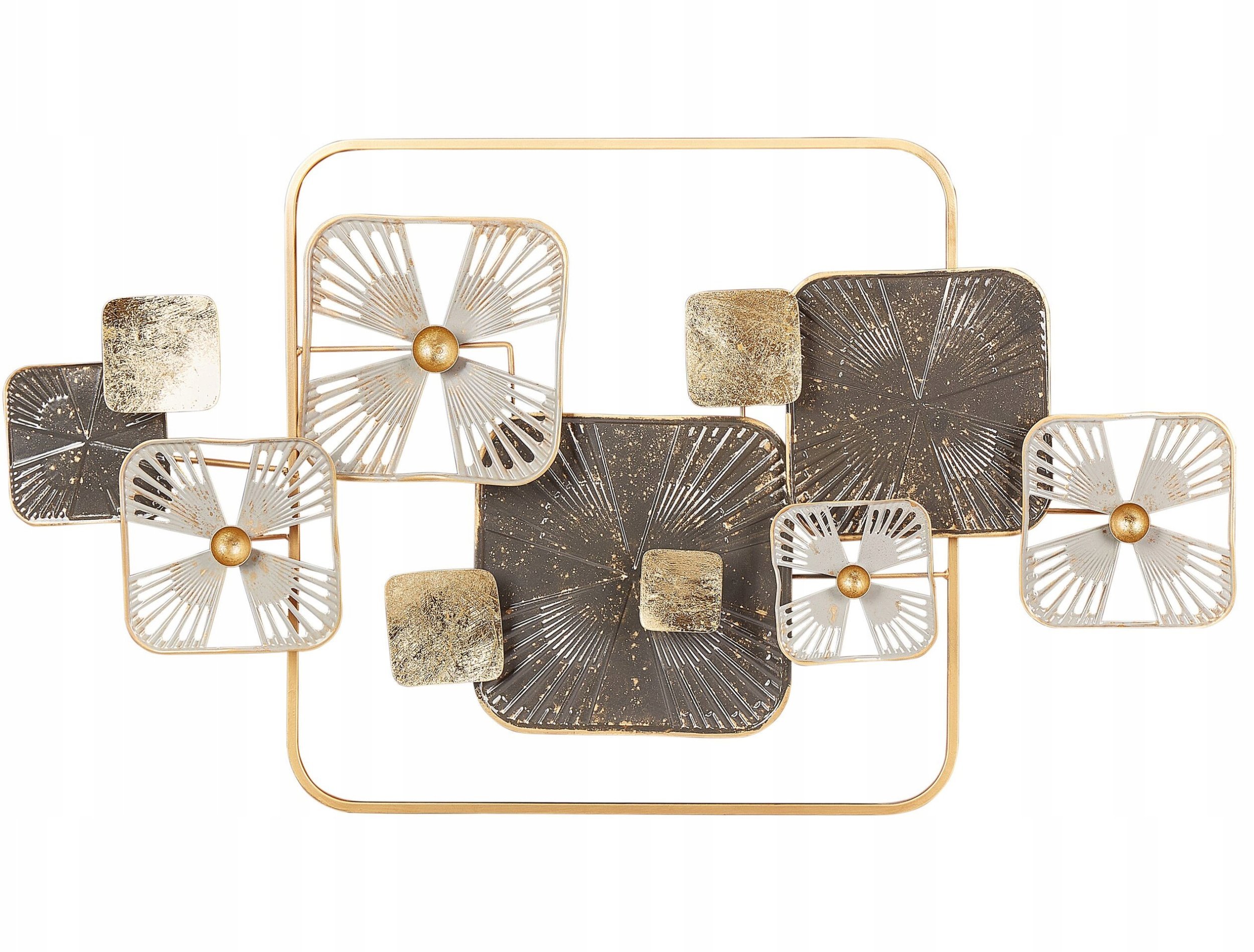 Beliani Dekoracja ścienna LAWRENCIUM Metal Kolorowy 50 cm