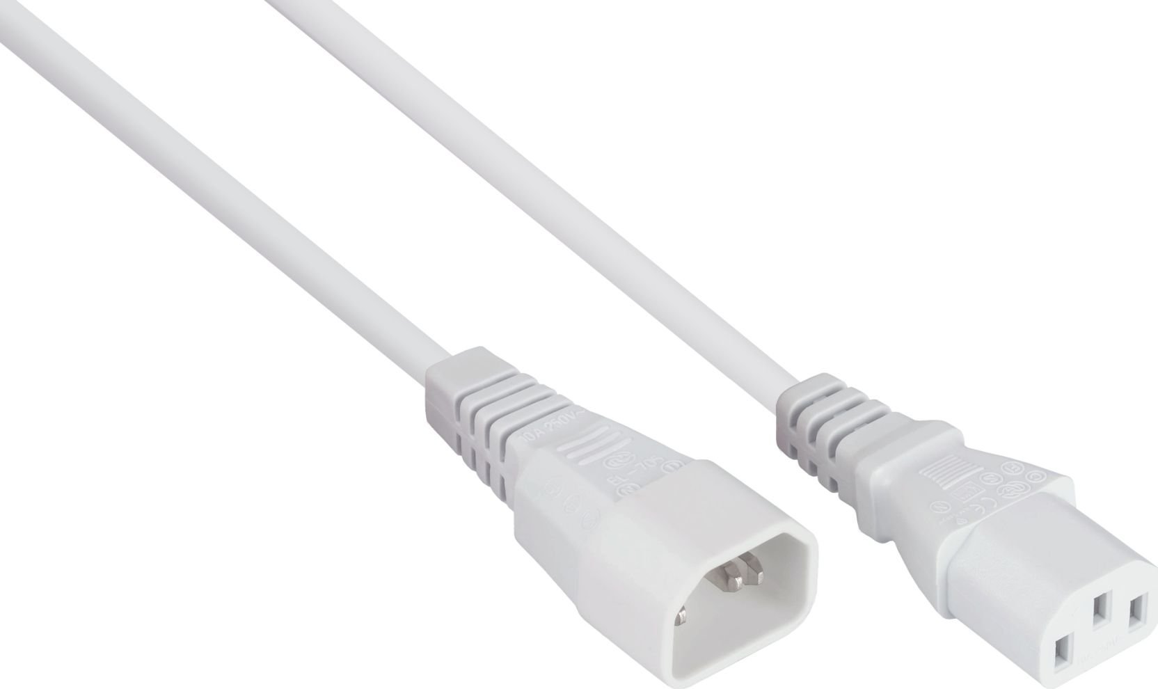 Kabel zasilający Alcasa Kabelmeister SK1430-W030 kabel zasilające Biały 3 m IEC C14 IEC C13