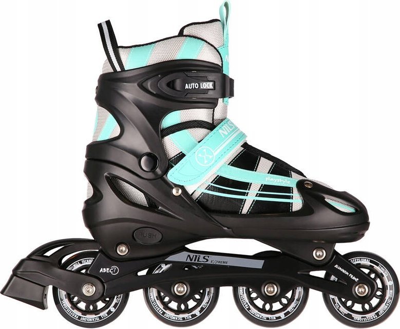 Rolki Nils Extreme NH18366A z wymienną płozą regulowane miętowe r. 31-34